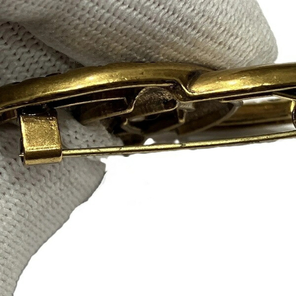 CHANEL Gold Logo Brooch - Picture 9 of 9
